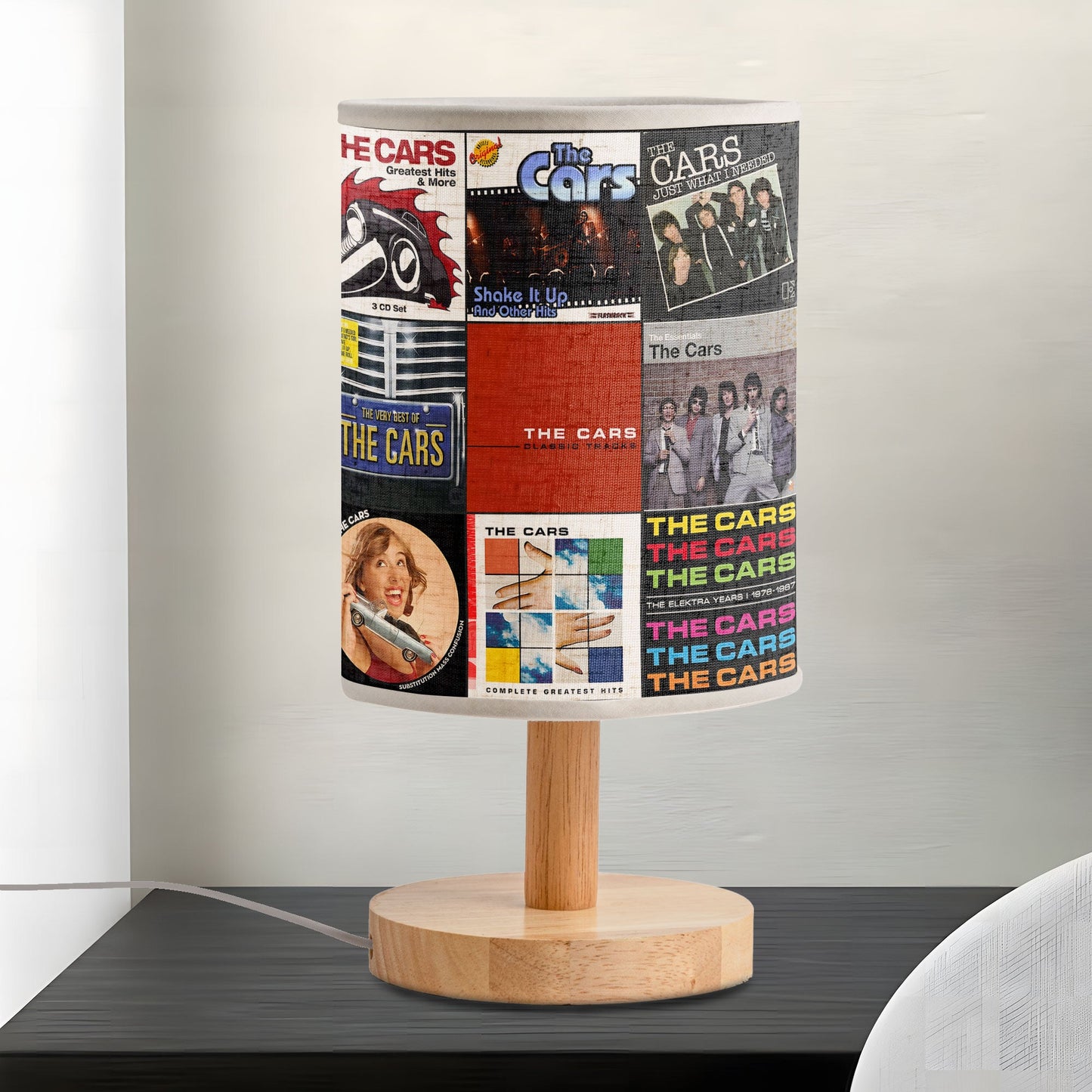 ?? The Cars Album Collage Lamp – Retro Rock New Wave Music Light
