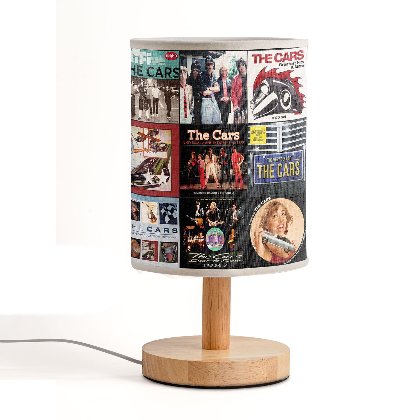 ?? The Cars Album Collage Lamp – Retro Rock New Wave Music Light
