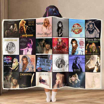 Stevie Nicks Album Art Wearable Hooded Blanket – Retro Music Gift