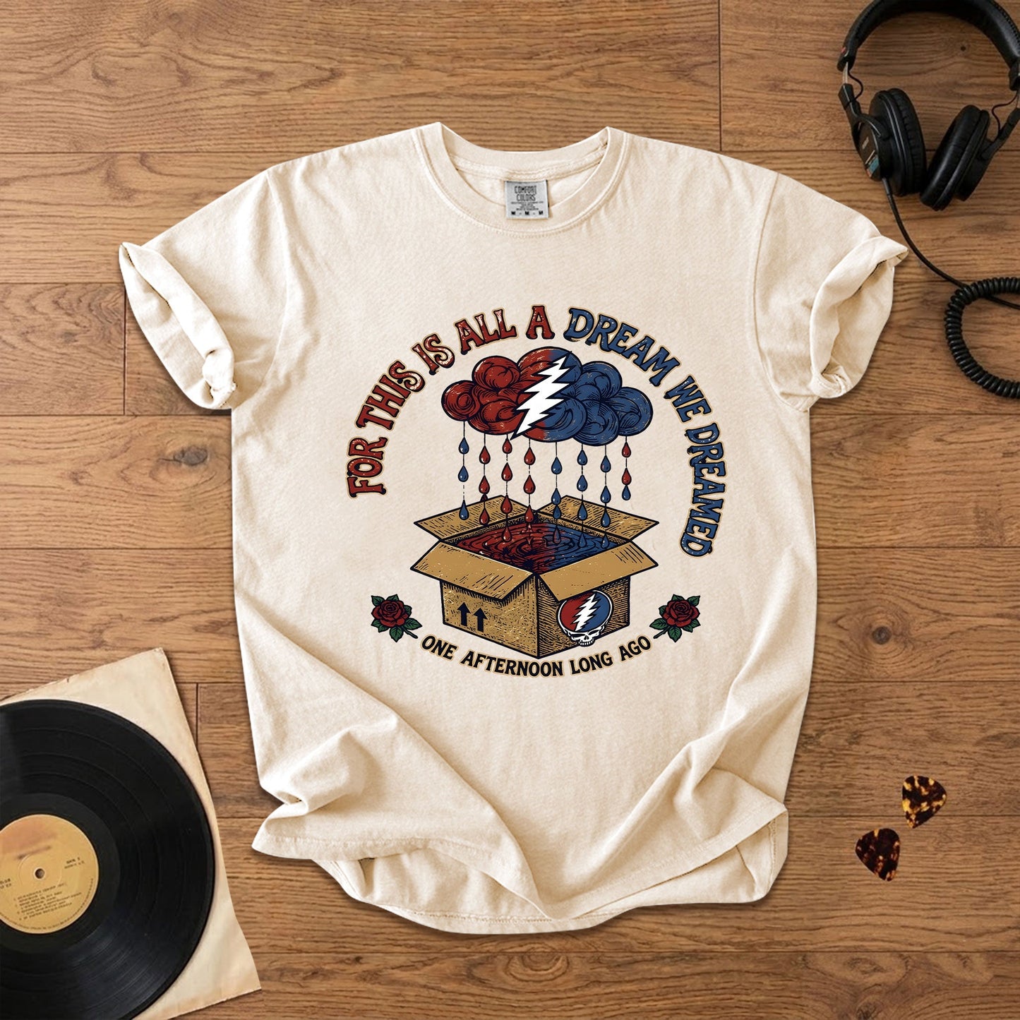 Grateful Dead For This Is All A Dream We Dreamed Graphic T-Shirt – Retro Rock Metal Music Fan Merch Tee