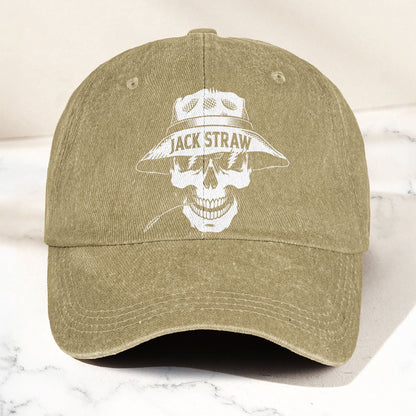 Grateful Dead Jack Straw Skull Lightning Eyes Music Merch Denim Cap – Retro Vintage Dad Cap Gift For Dad (With Box)