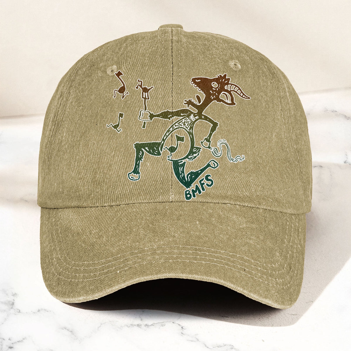 Billy Strings BMFS Dancing Goat Graphic Music Merch Denim Cap – Retro Vintage Dad Cap Gift For Dad (With Box)