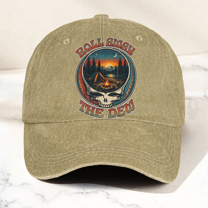 Grateful Dead Franklins Tower Roll Away The Dew Camping Denim Cap – Retro Vintage Dad Cap Gift For Dad (With Box)