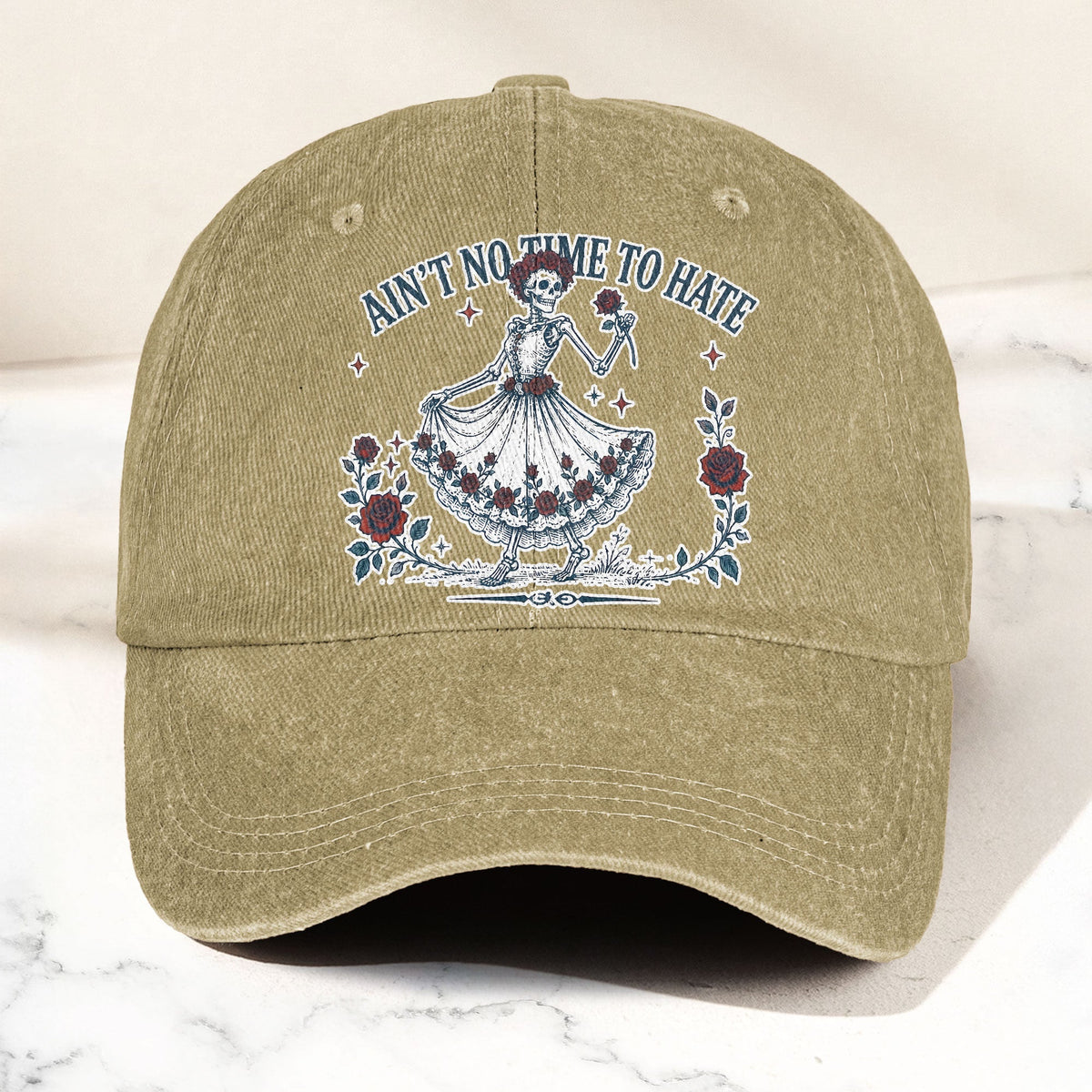 Grateful Dead Aint No Time To Hate Uncle Johns Band Lyrics Denim Cap – Retro Vintage Dad Cap Gift For Dad (With Box)