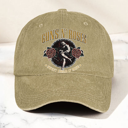 Guns N Roses Sweet Child O Mine Rock Music Merch Denim Cap – Retro Vintage Dad Cap Gift For Dad (With Box)