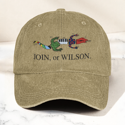 Join or Wilson Vintage Denim Cap – Retro Music Wilson Band Cap Gift For Dad (With Box)