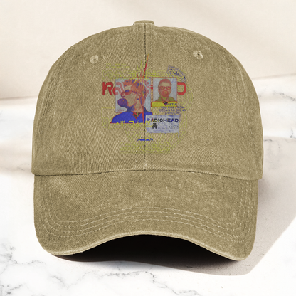 Radiohead 90s Rock Band Graphic Denim Cap – Retro Music Fan Cap Gift For Dad (With Box)