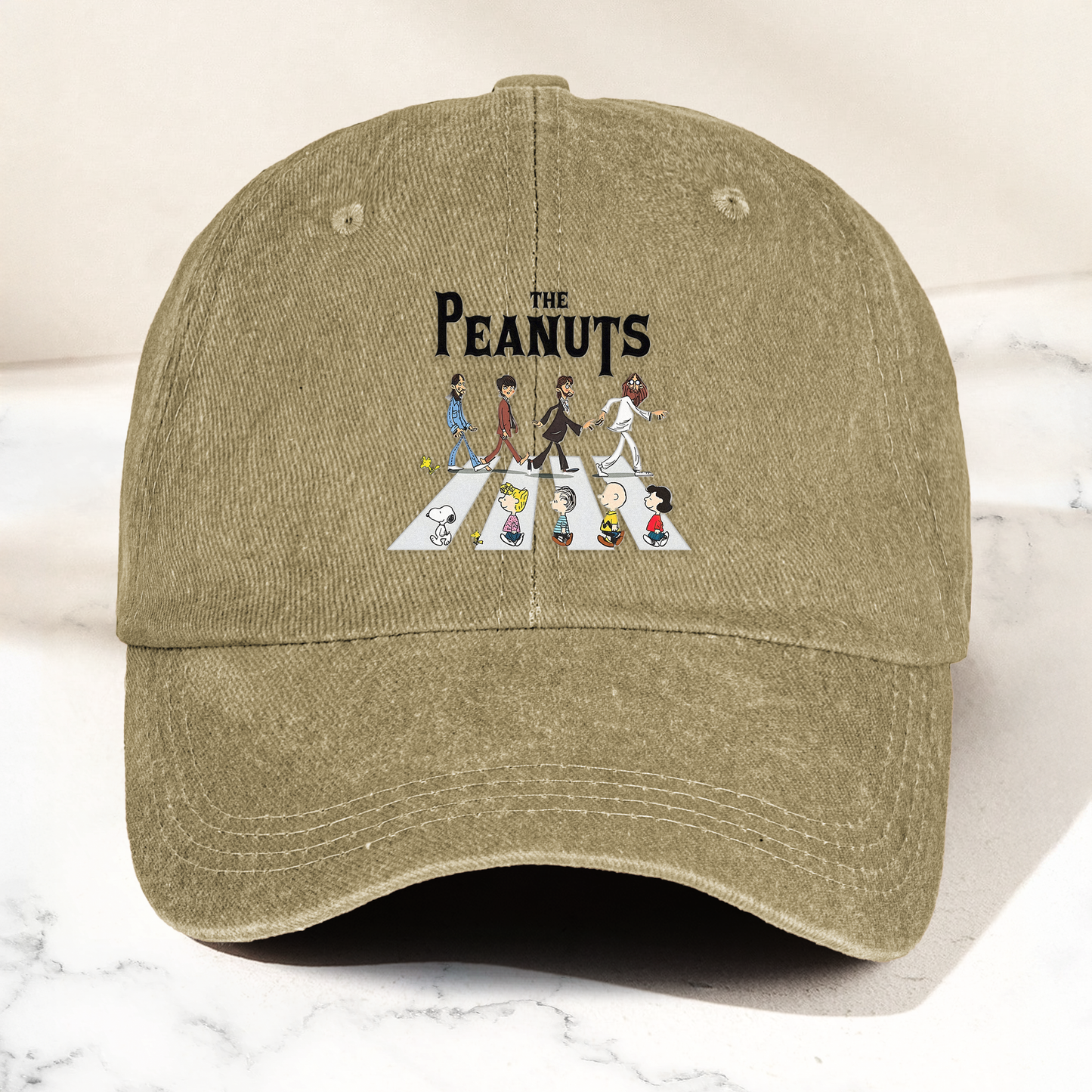The Peanuts Abbey Road Cap – Cartoon Crosswalk Parody Vintage Dad Hat (With Box)