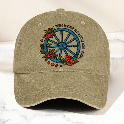 Grateful Dead Bound To Cover Just A Little More Ground Wheel Roses Denim Cap – Retro Vintage Dad Cap Gift For Dad (With Box)