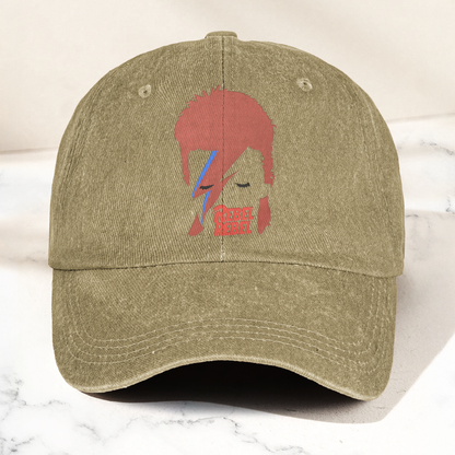 David Bowie Ziggy Stardust Rebel Rebel Denim Cap – Retro Music Fan Cap Gift For Dad (With Box)