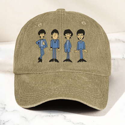1965 Beatles Cartoon Series Denim Cap – Retro The Beatles Merch Gift for Dad (With Box)