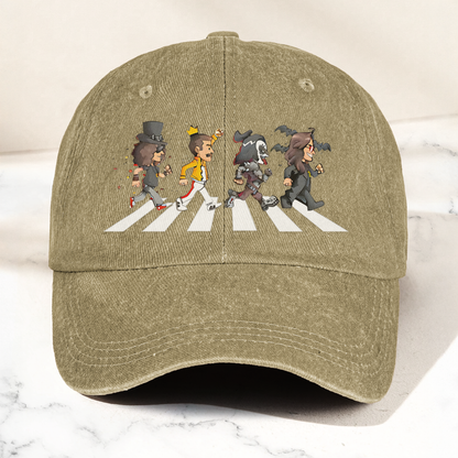 Rock Legends Abbey Road Cap – Retro Guitar Icons Crosswalk Dad Hat (With Box)