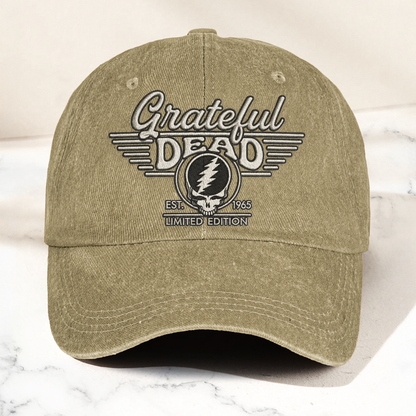 Grateful Dead Steal Your Face Est 1965 Denim Cap – Retro Vintage Dad Cap Gift For Dad (With Box)