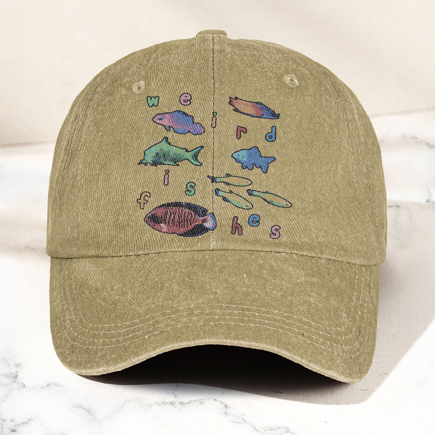 Radiohead Weird Fishes Denim Cap – Radiohead Tribute Merch Dad Hat (With Box)