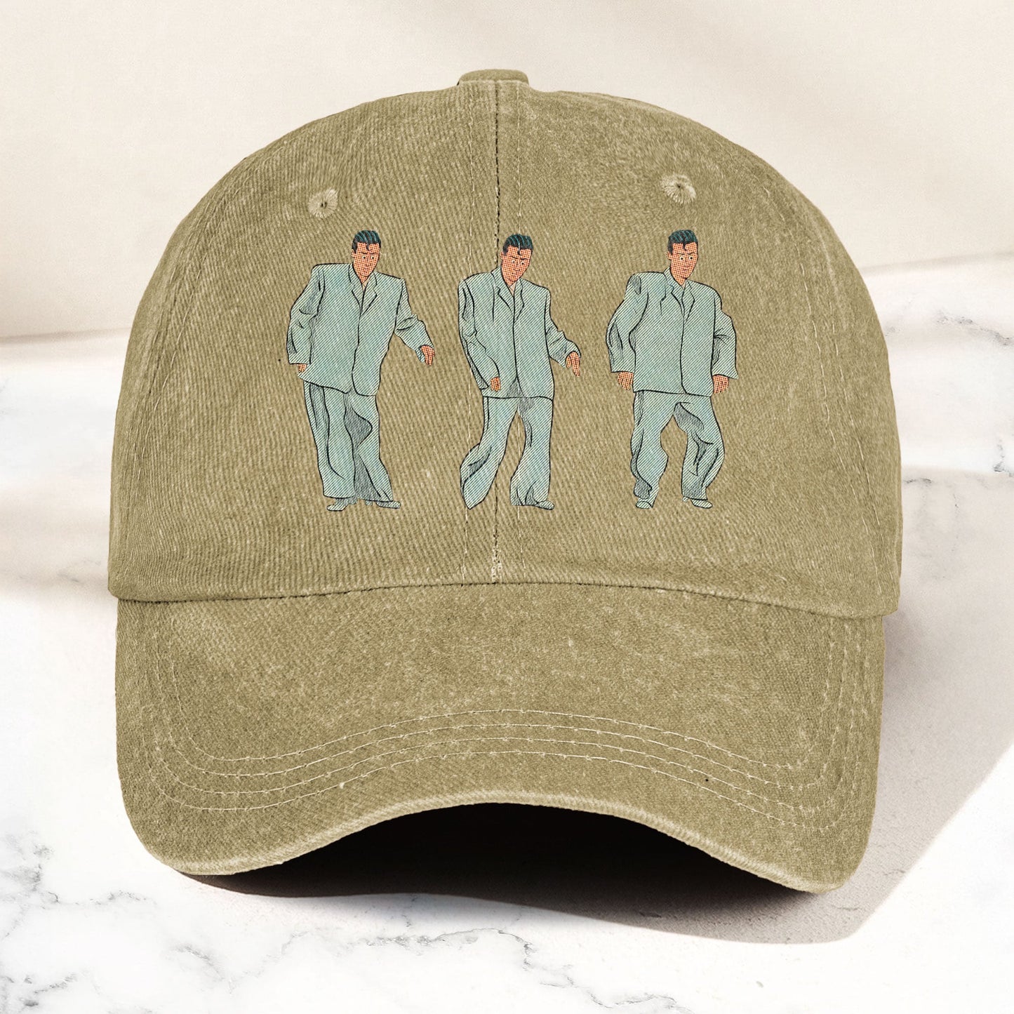 Vintage Comic Talking Heads Denim Cap – Talking Heads Tribute Merch Dad Hat (With Box)