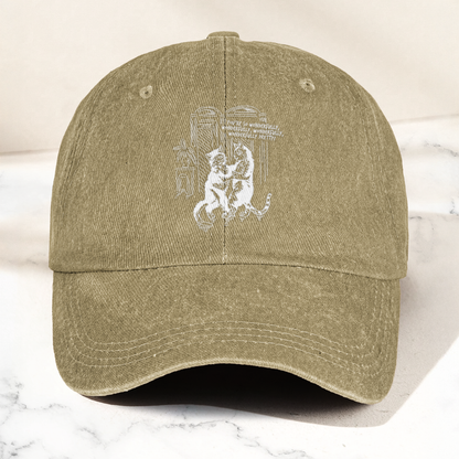 The Cure Lovecats Essential Artwork Vintage Denim Cap – Retro The Cure Band Merch Gift for Dad (With Box)