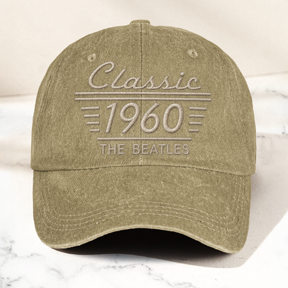 The Beatles Classic 1960 Est Rock And Roll Pop Band Music Merch Graphic Denim Cap – Retro Vintage Dad Cap Gift For Dad (With Box)