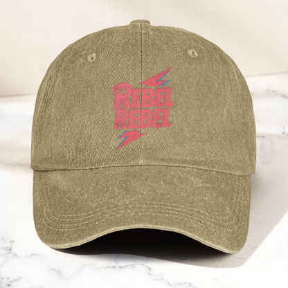David Bowie Rebel Rebel Denim Cap – Retro Music Cap Gift For Dad (With Box)