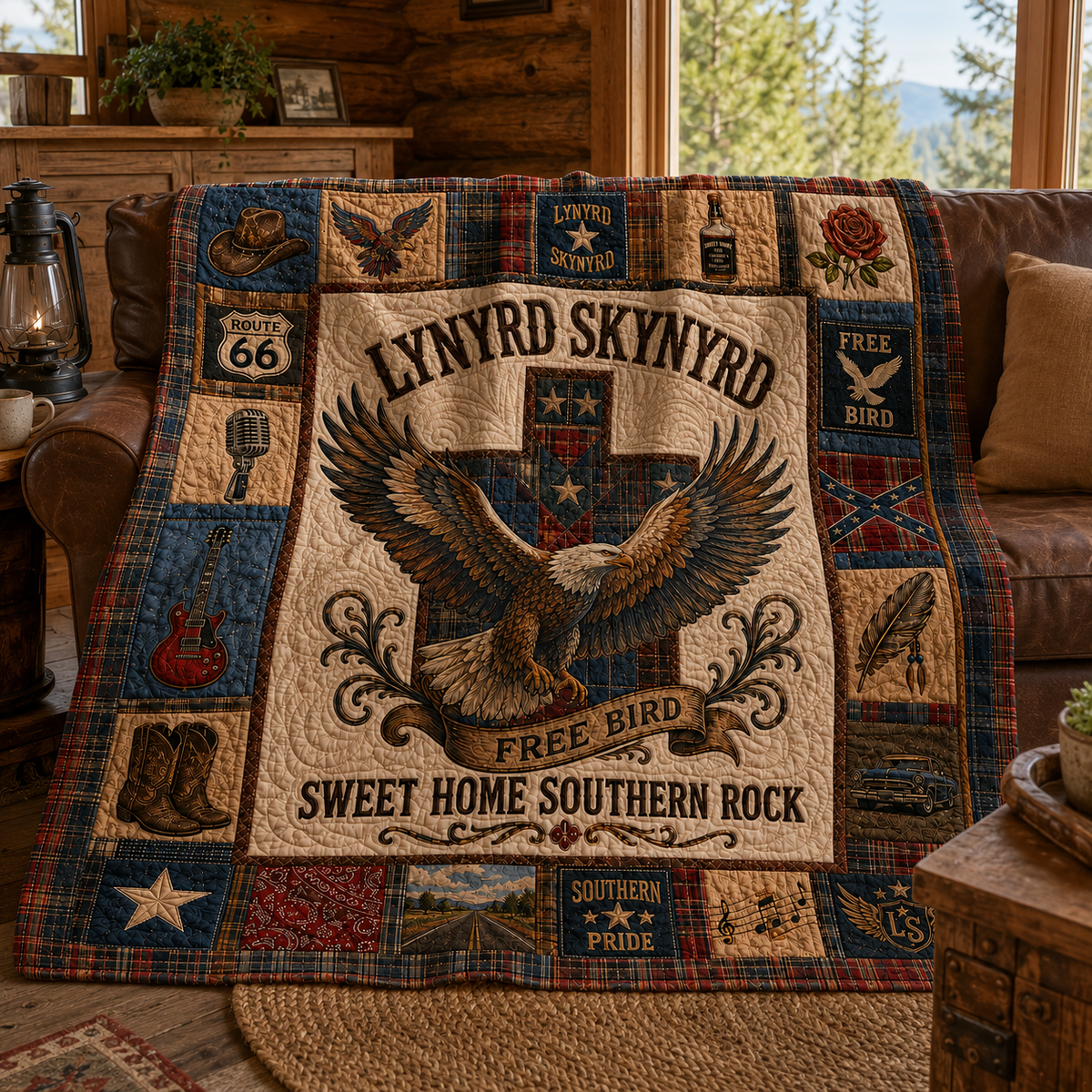 Lynyrd Skynyrd Quilt Blanket – Free Bird Inspired High Quality Quilt Blanket