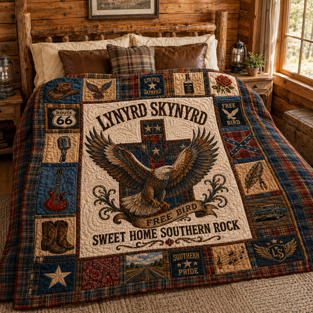 Lynyrd Skynyrd Quilt Blanket – Free Bird Inspired High Quality Quilt Blanket