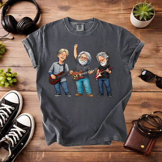 Grateful Dead Band Members Comfort Colors Tee – Bob Weir Jerry Garcia Phil Lesh Tribute Classic Rock Jam Band Shirt