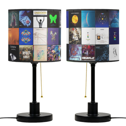 Coldplay Album Collage Table Lamp – Modern Rock Music Decor