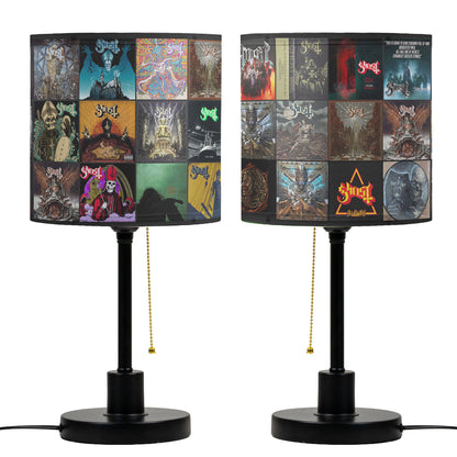 Ghost Table Lamp – Cylinder & Pyramid Design Occult Rock Decor