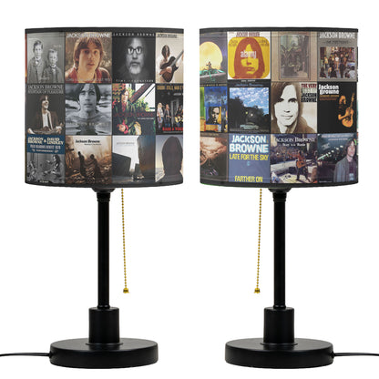 Jackson Browne Album Collage Table Lamp – Classic Rock Music Decor