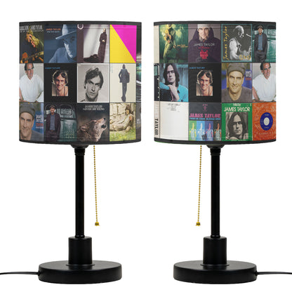 James Taylor Table Lamp – Cylinder & Pyramid Design Music Decor