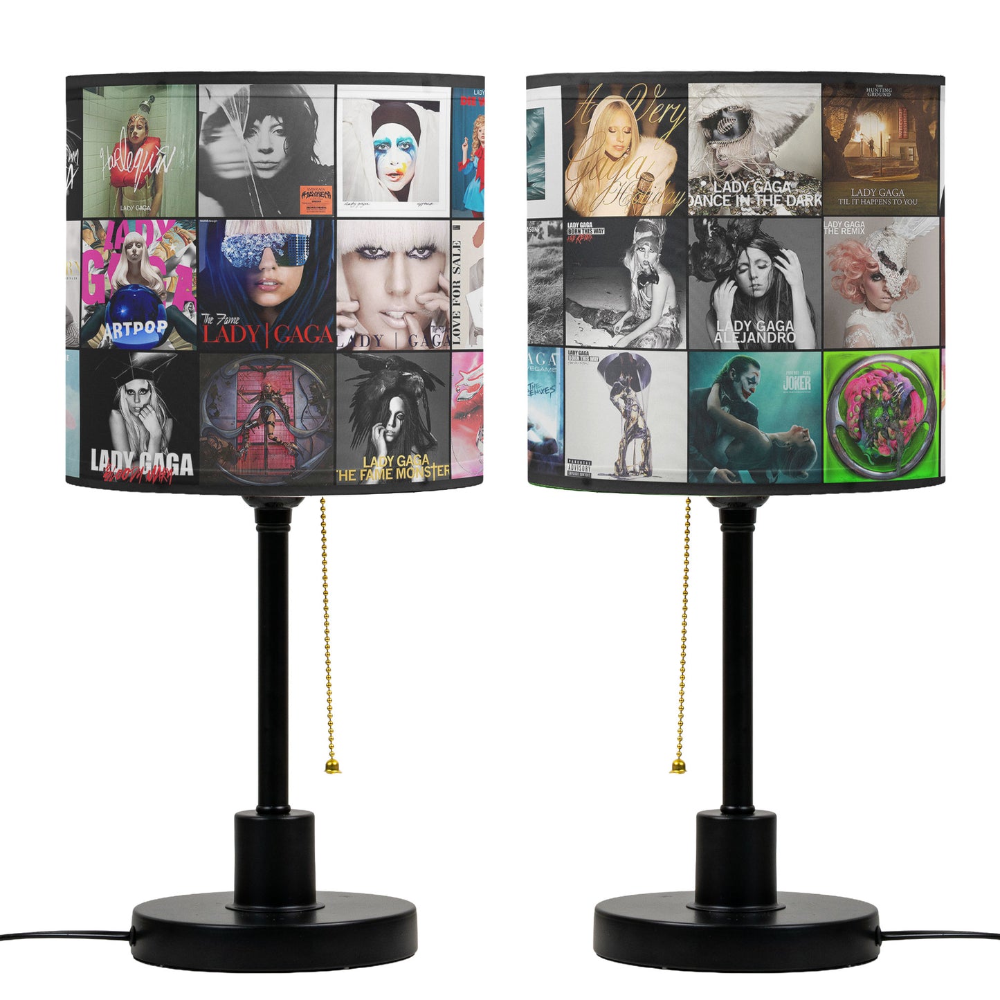 Lady Gaga Table Lamp – Cylinder & Pyramid Design Music Decor