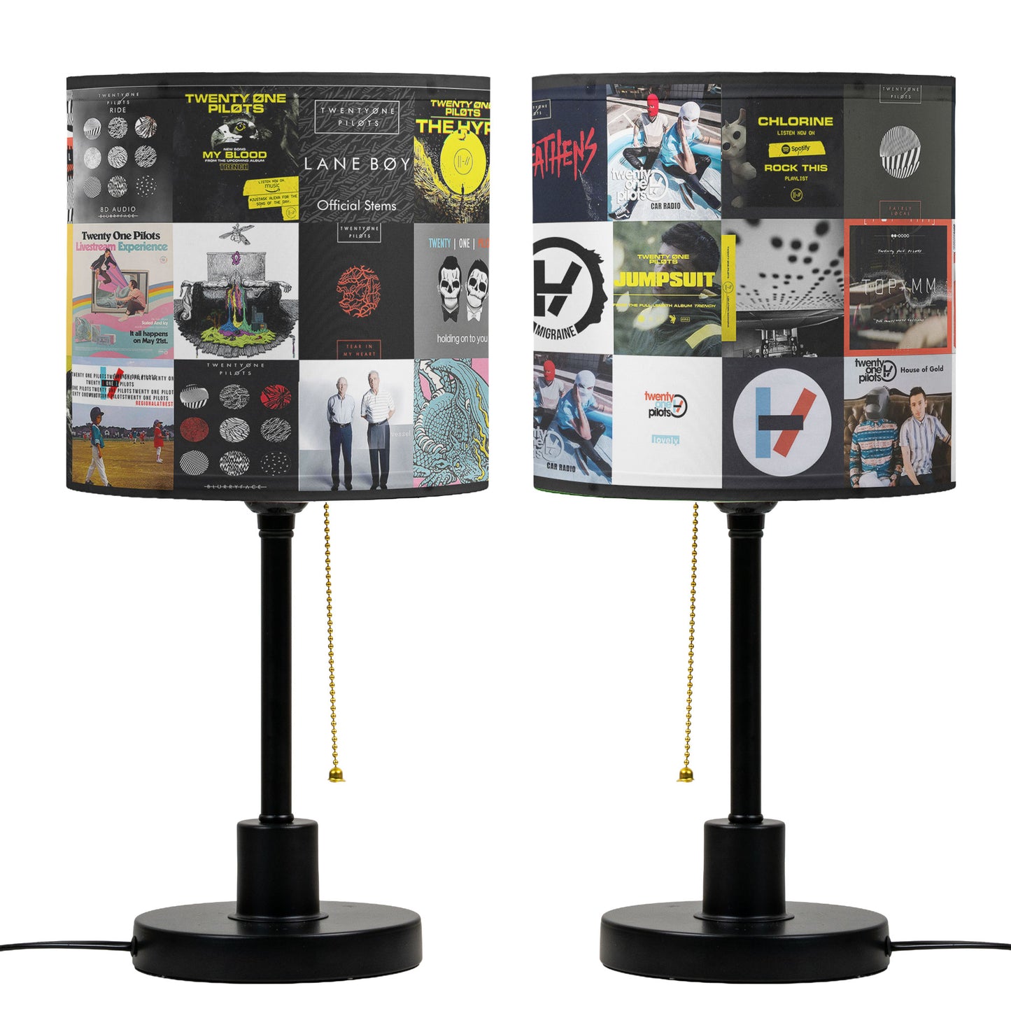 Twenty One Pilots Table Lamp – Cylinder & Pyramid Design Music Decor