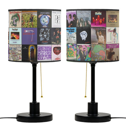 Deep Purple Table Lamp – Cylinder & Pyramid Design Music Decor