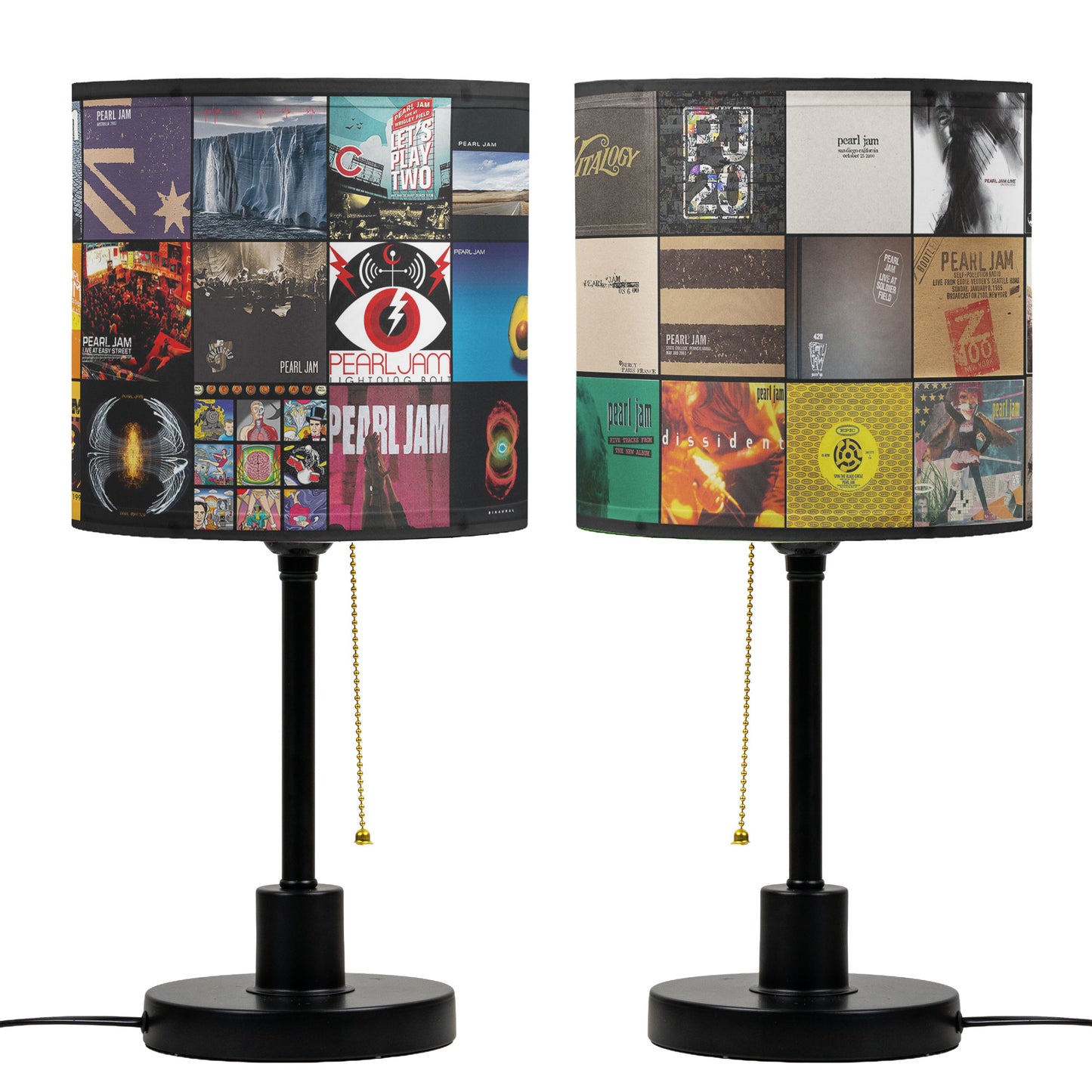 Pearl Jam Table Lamp – Cylinder & Pyramid Design Music Decor