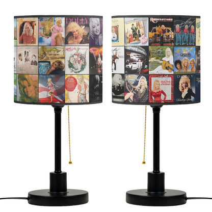 Dolly Parton Album Cover Table Lamp – Cylinder & Pyramid Design Music Decor