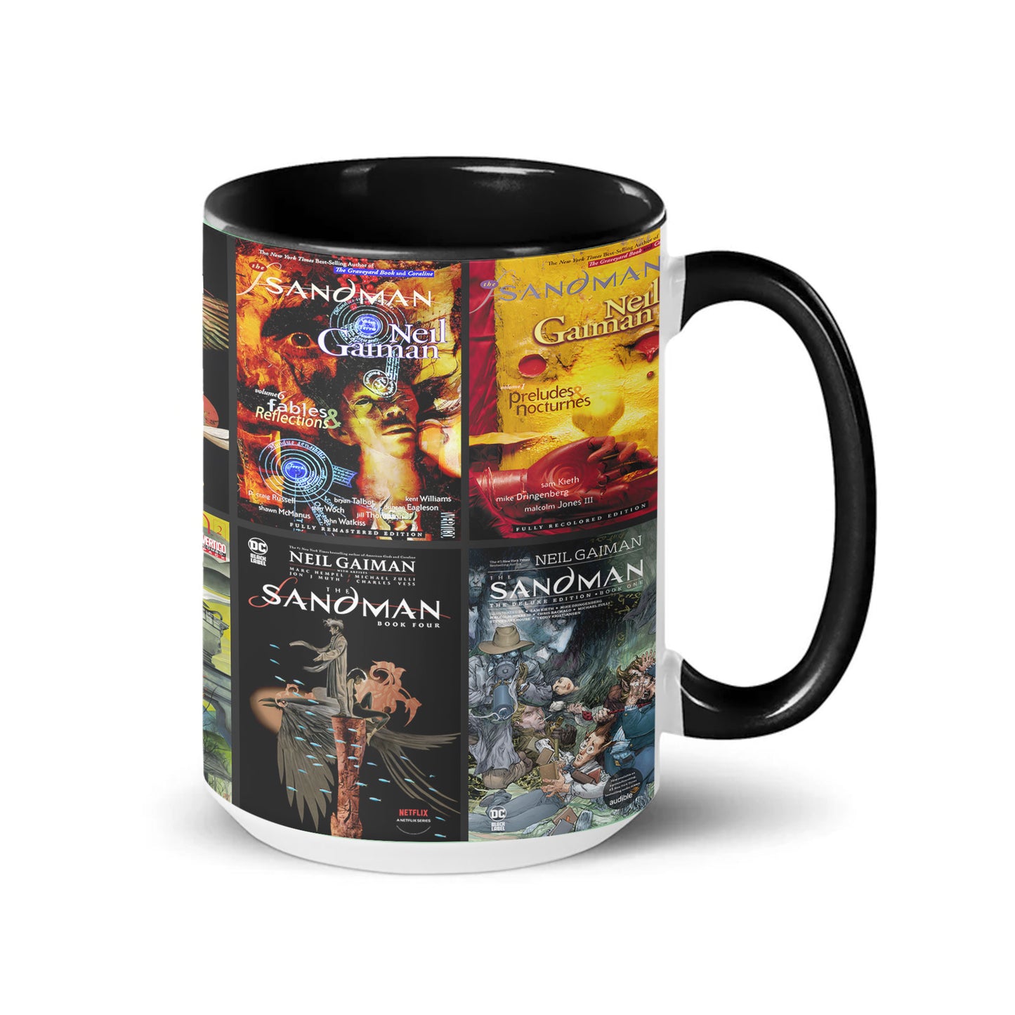 The Sandman Comic Mug – Neil Gaiman Graphic Novel Coffee Mug with Black Handle