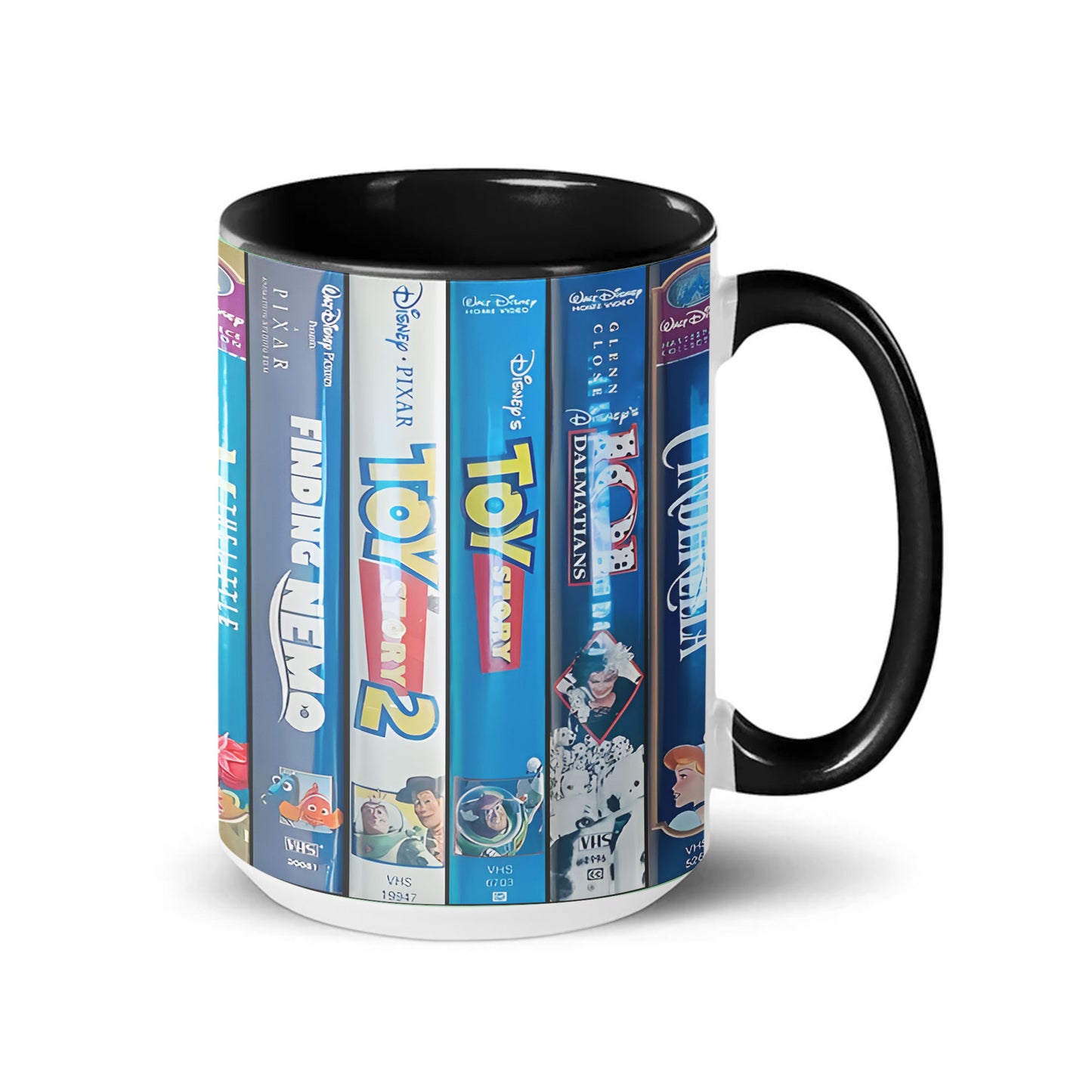 Disney & Pixar VHS Classics Mug – Toy Story, Cinderella & Winnie the Pooh Vintage Coffee Cup