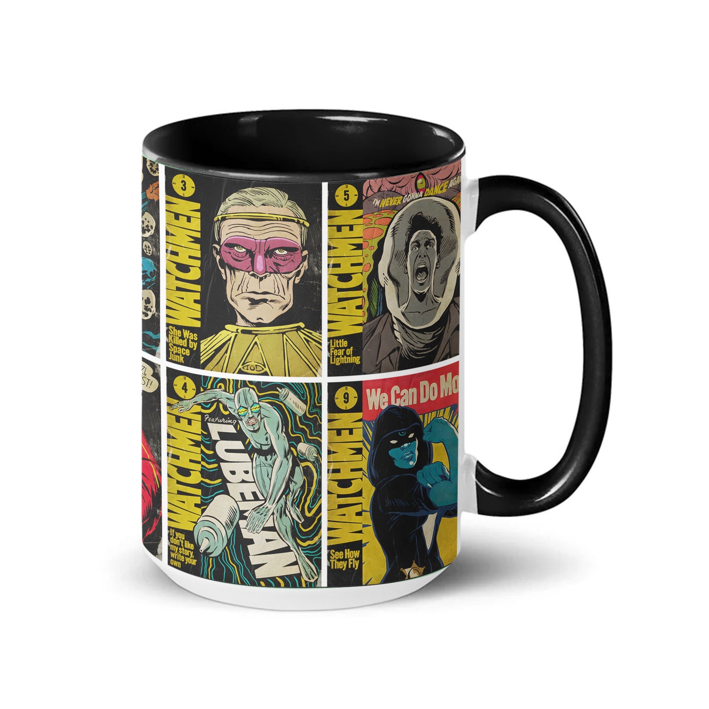 Watchmen Comic Mug – Vintage Graphic Novel Coffee Mug with Black Handle