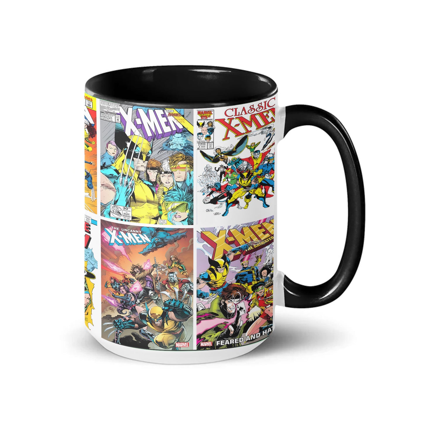 🦸‍♂️ Superman Comic Covers Accent Mug – Classic DC Comics Coffee Mug