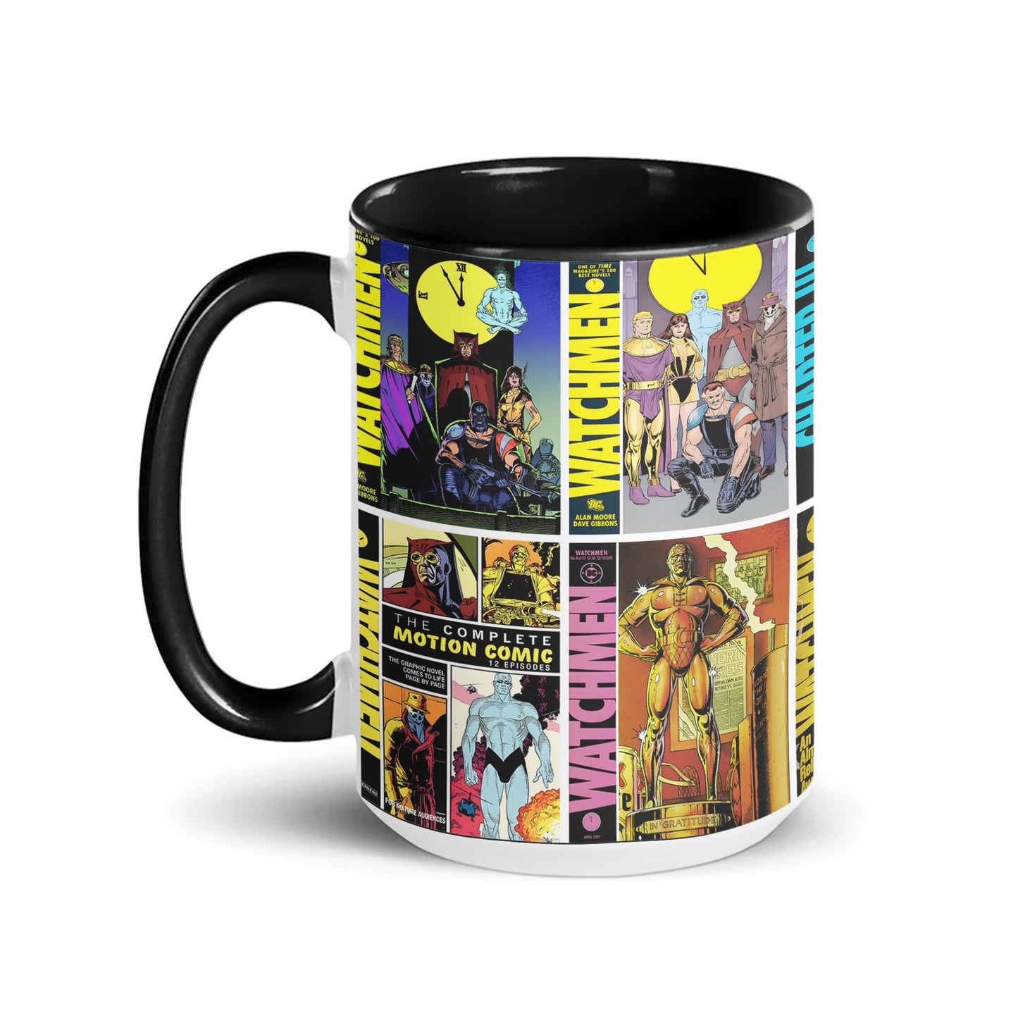 Watchmen Comic Mug – Vintage Graphic Novel Coffee Mug with Black Handle