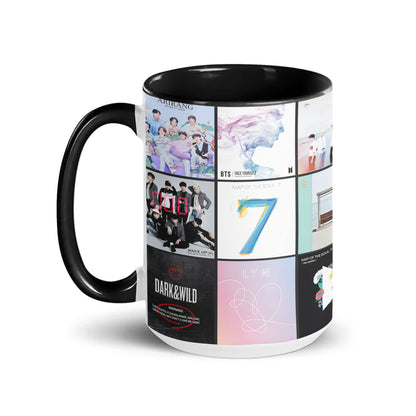BTS Album Collage Accent Mug – Iconic Discography Coffee Cup