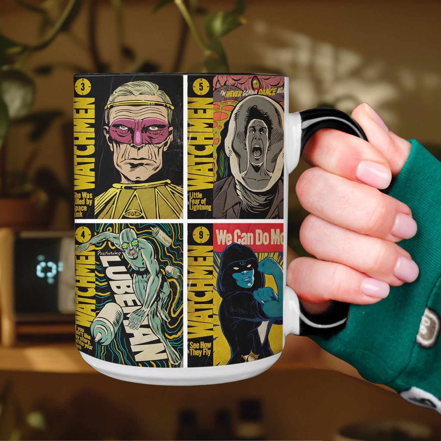Watchmen Comic Mug – Vintage Graphic Novel Coffee Mug with Black Handle