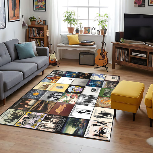 Fleetwood Mac Album Cover Collage Rug