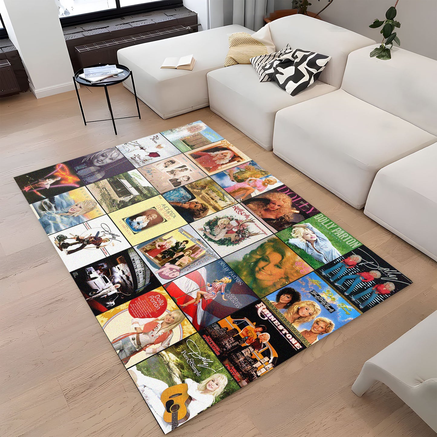 Dolly Parton Album Cover Collage Rug