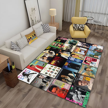 Elvis Presley Album Cover Collage Rug