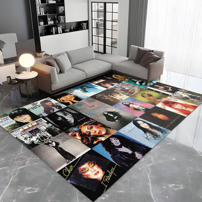 Cher Album Cover Collage Rug