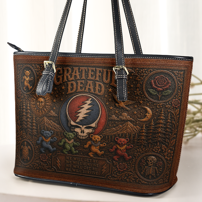 Grateful Dead Handbag, Tote Bag and Wallet Set - Inspired Vintage Rock Music Accessories