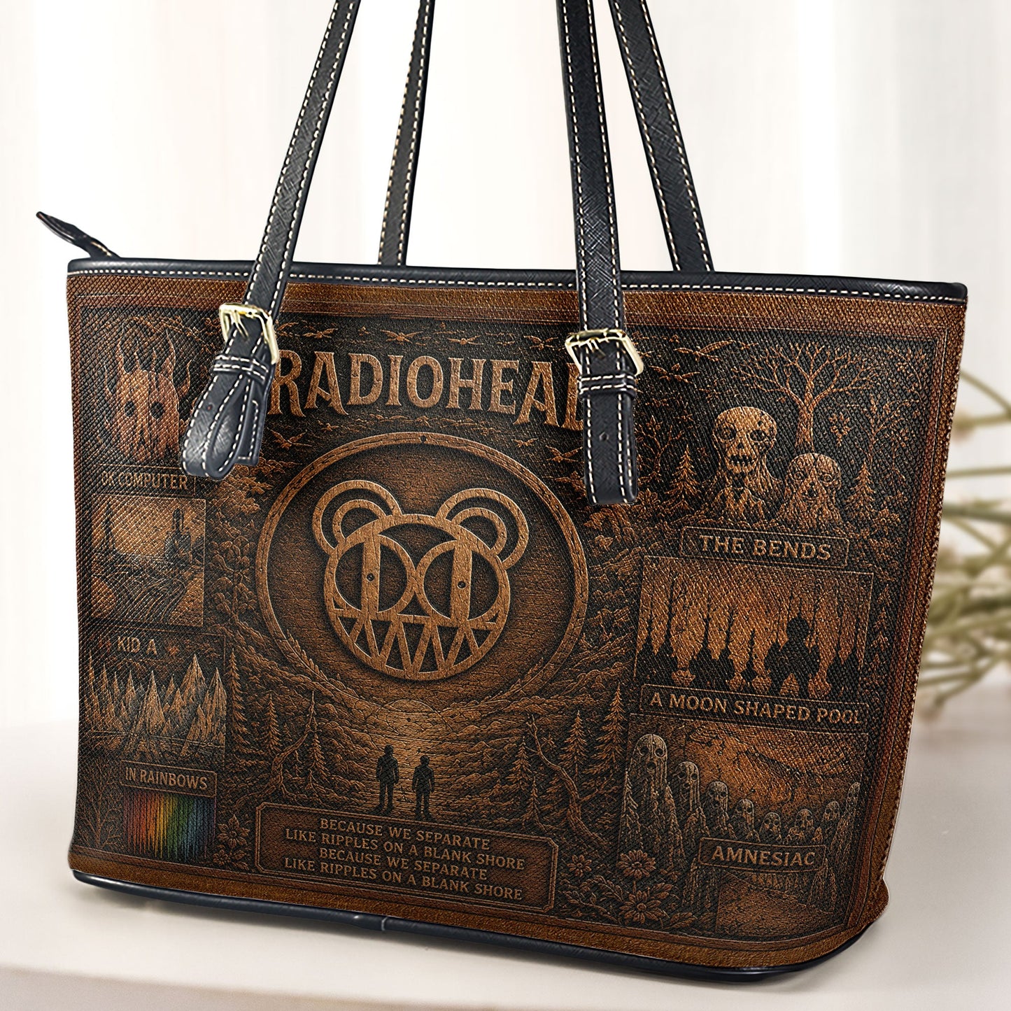 Radiohead Handbag, Tote Bag and Wallet Set - Premium Retro Music Merchandise Gift