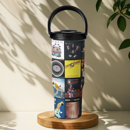 Queen Album Collage Tumbler – A Legendary Rock Nostalgia Tribute