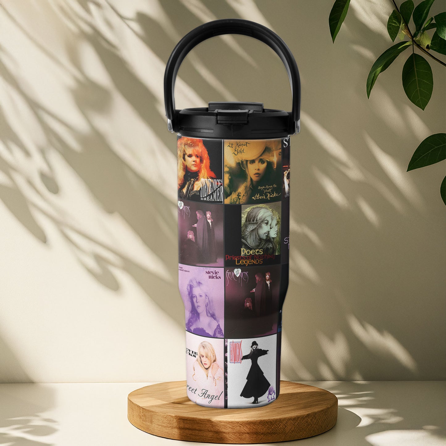 Stevie Nicks Album Collage Tumbler – A Mystical Rock Nostalgia Tribute
