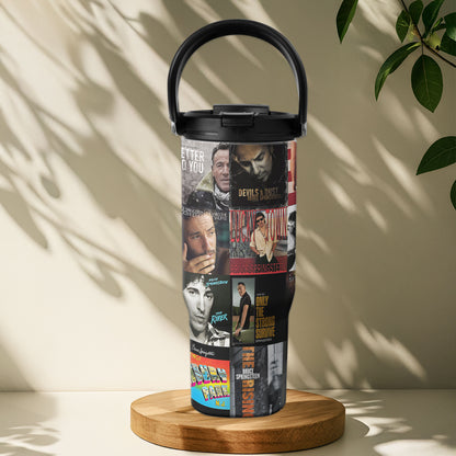 Bruce Springsteen Album Collage Tumbler – A Nostalgic Journey with The Boss